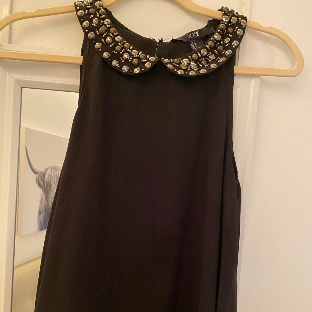 Black blouse with neck detail - Picture 2 of 3